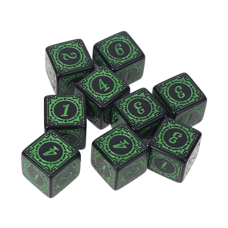 10Pcs carved 6d's