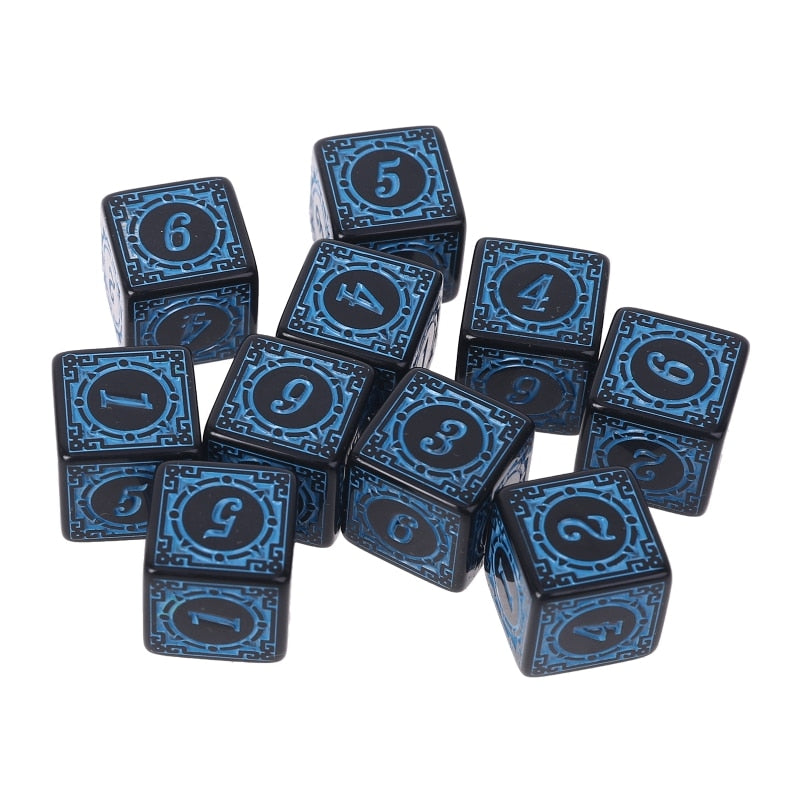 10Pcs carved 6d's