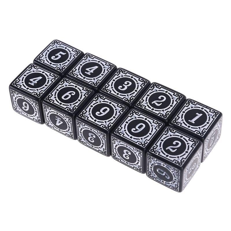 10Pcs carved 6d's