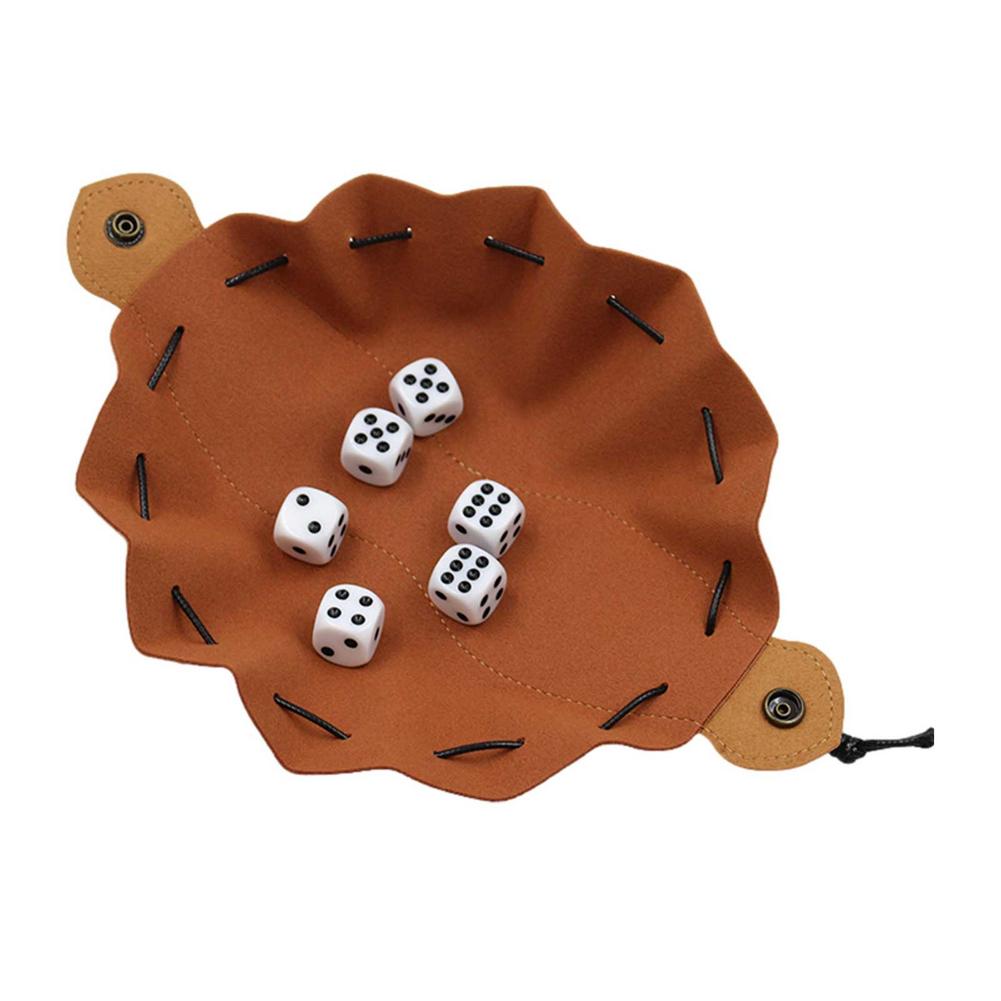 Leather Dice Bag/Tray