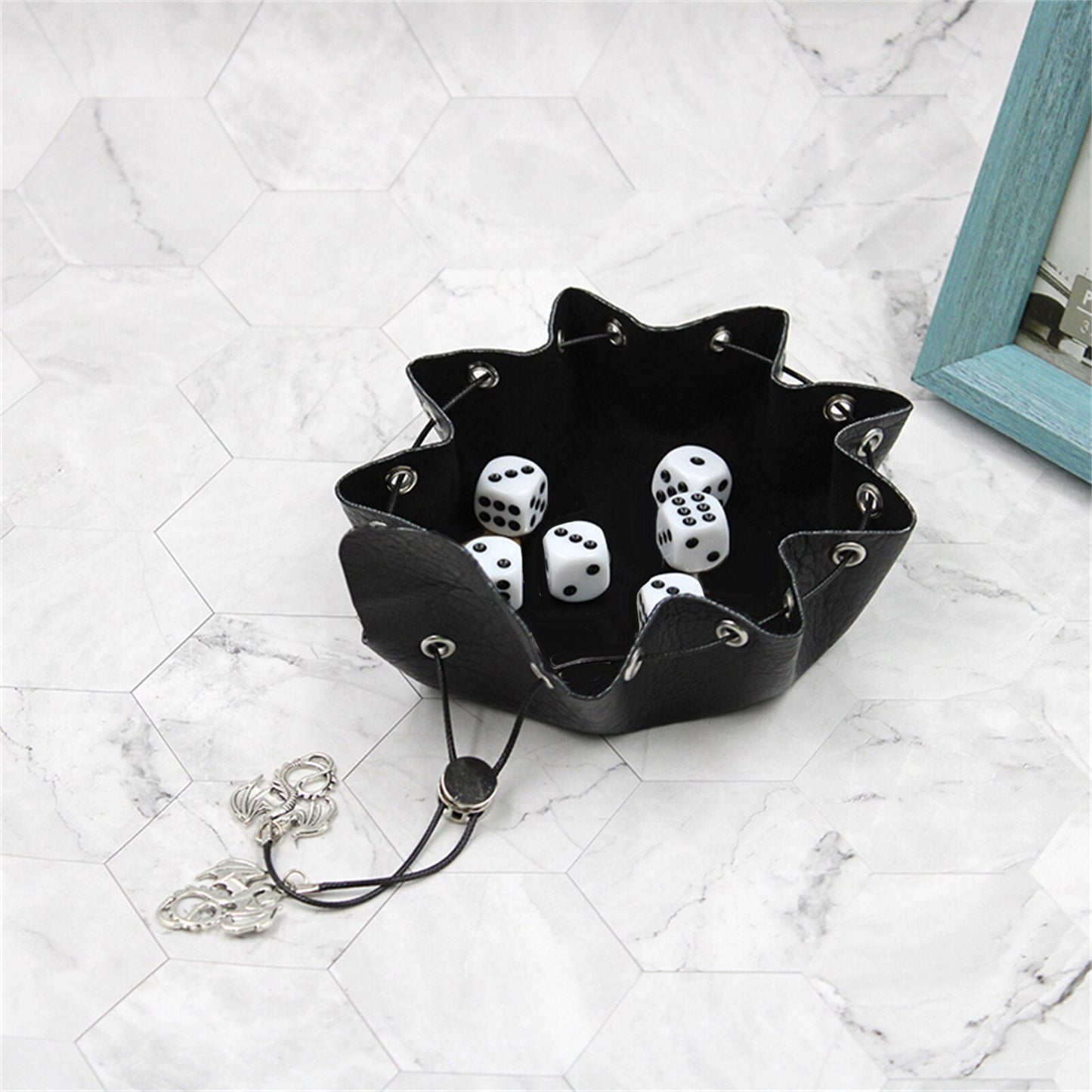 Leather Dice Bag/Tray