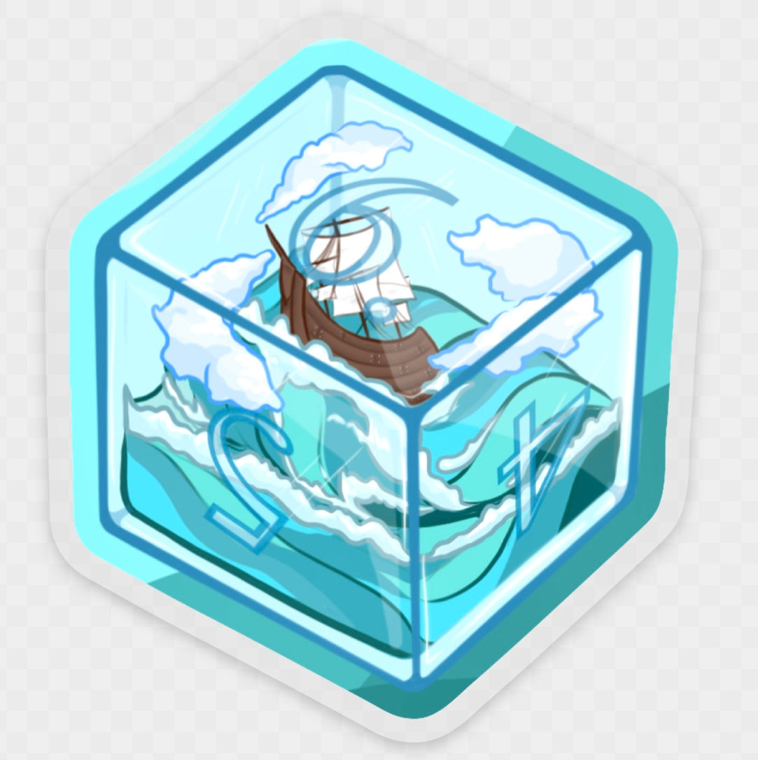 Ship in a Die Sticker